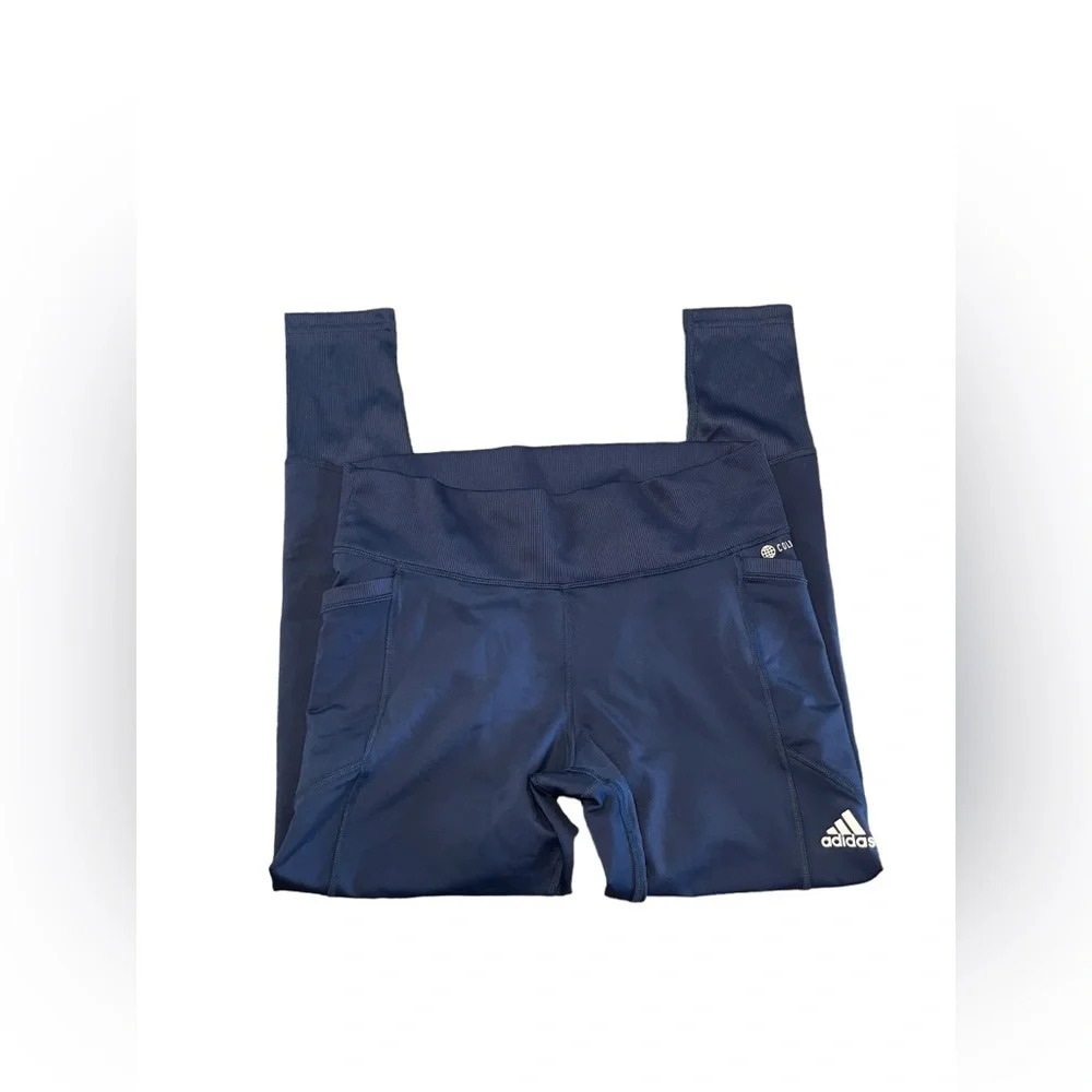 Adidas COLD.RDY Golf Leggings Size L Womens Blue Stretch Medium Weight Pockets